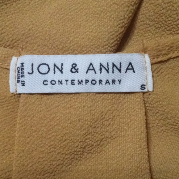 JON & ANNA | Mustard Yellow/Gold Sleeveless With Fringe Tassel Top | Small - Picture 3 of 5